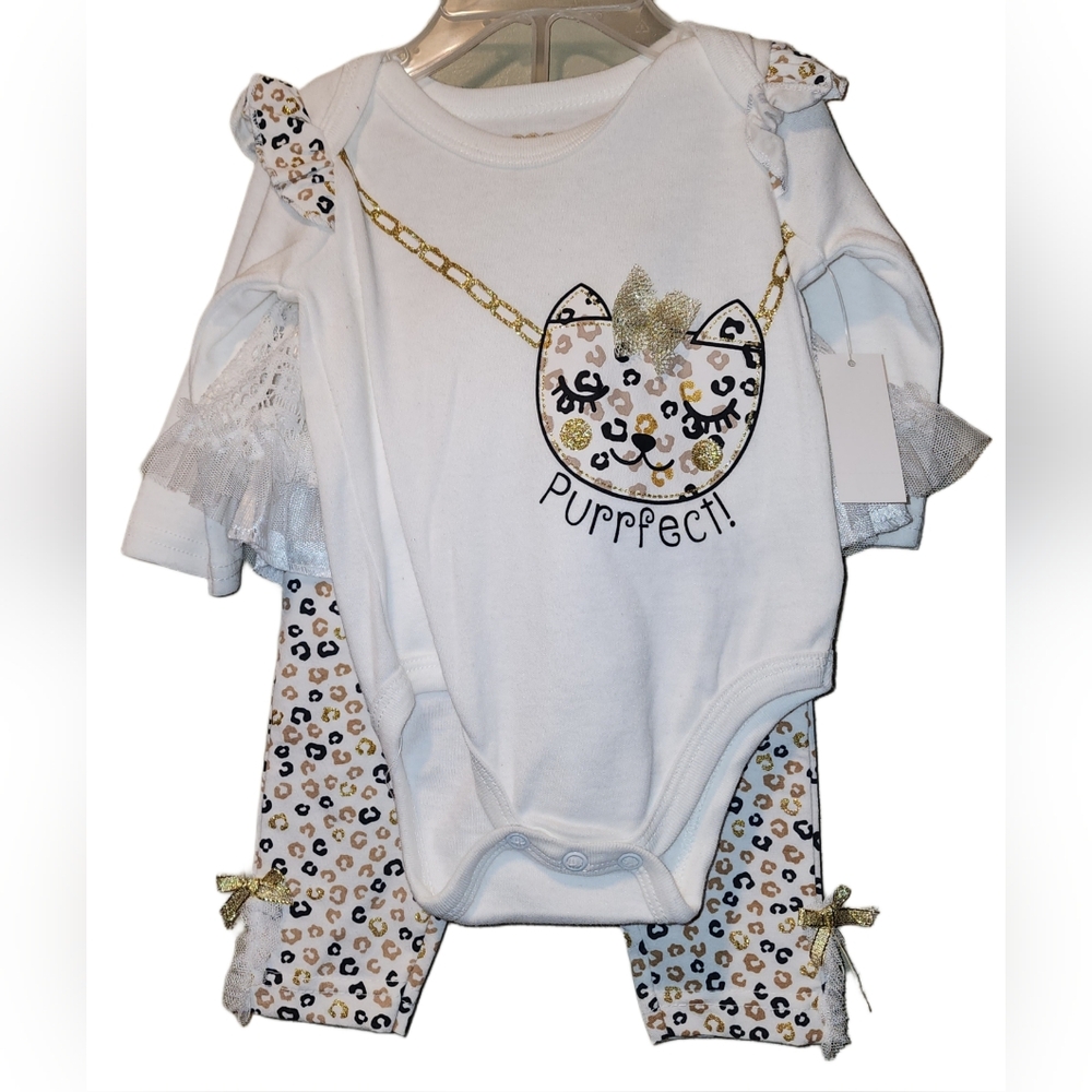 DDG Darlings 2 Piece Set "Purrfect" 3-6M
